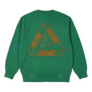 PALACE Outliner Mit Desigher Crew Green Back Triangle Printing Round Neck Unisex Green P20CS141