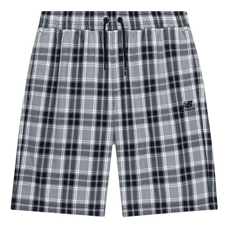 New Balance Casual Checkboard Shorts Asia Sizing 'Grey Black' NVA66013-MIX