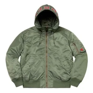 Supreme Hooded MA-1 'Green Orange' SUP-FW21-316