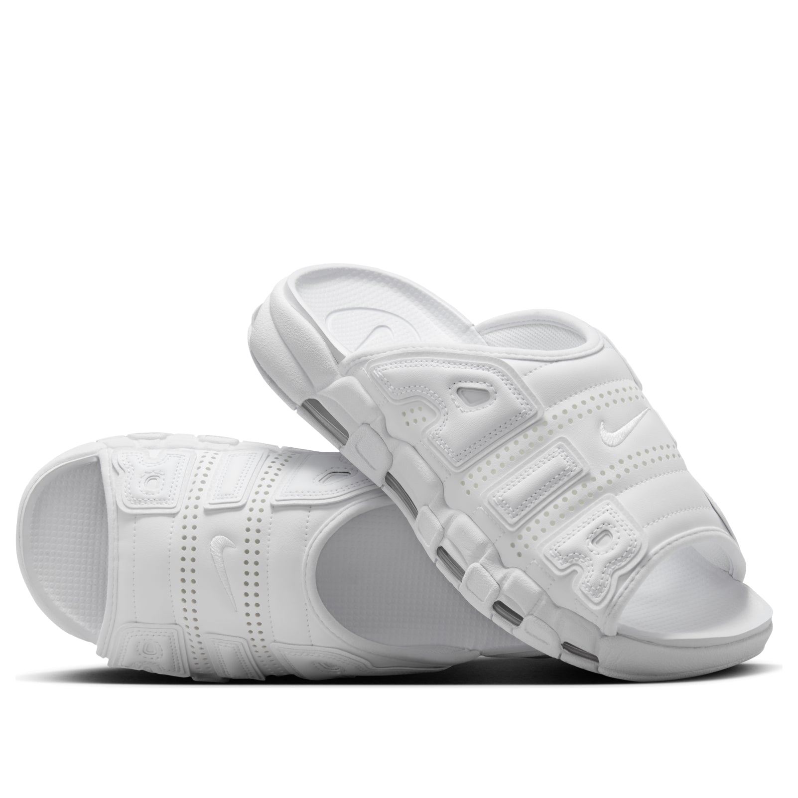 Nike Air More Uptempo Slides 'Triple White' FD9883-101