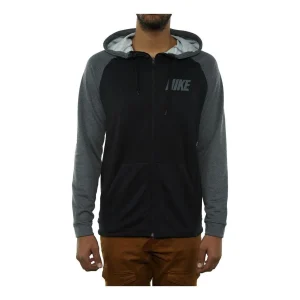 Nike Lightweight Full Zip Fleece Hoodie 'Black Grey' 931792-010