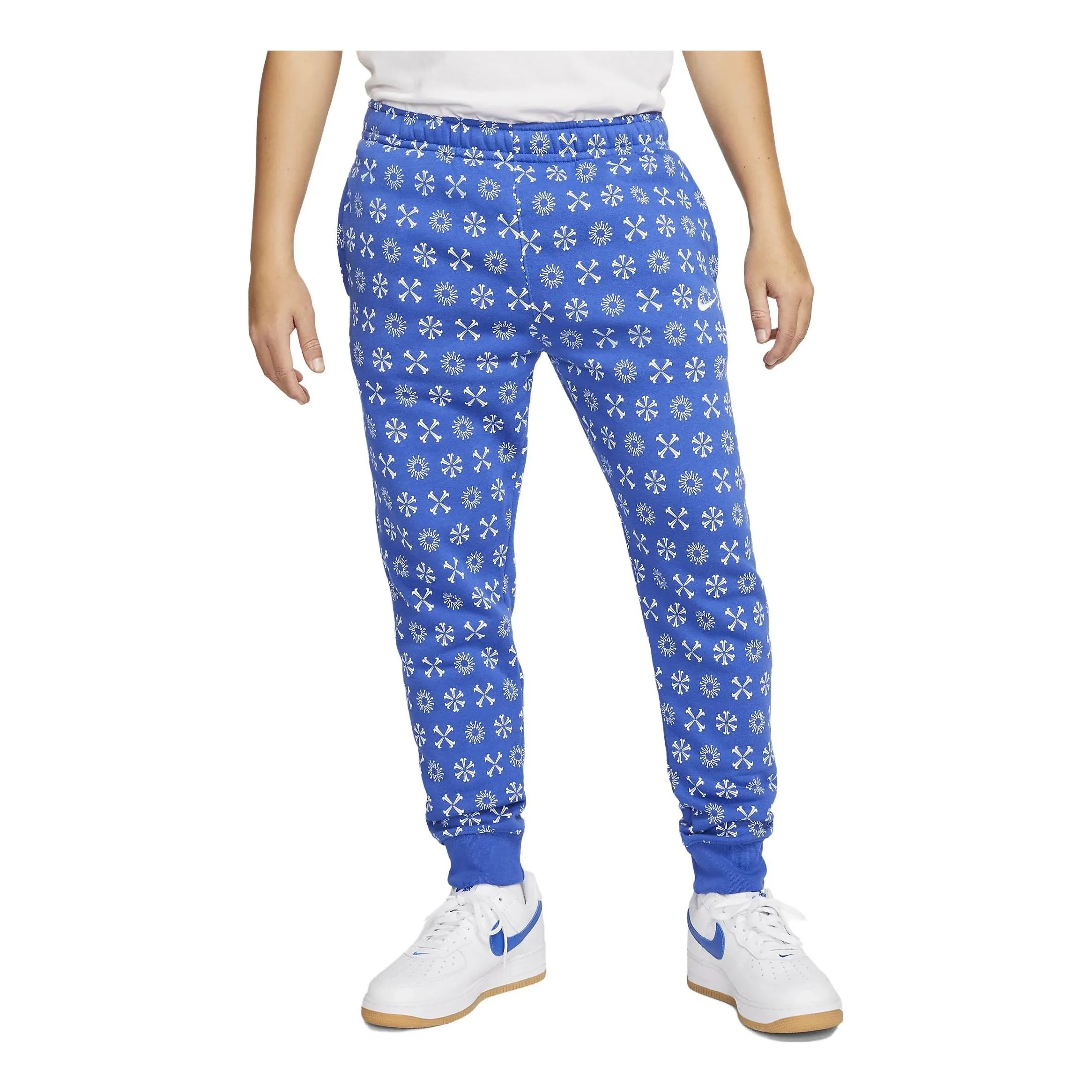 Nike Sportswear Club Fleece Monogram Joggers Pants 'Blue White' FJ1637-480