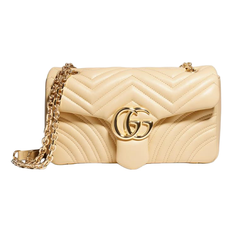 (WMNS) Gucci GG Marmont Medium Shoulder Bag 'Light Yellow' 837267-AAGUE-9305