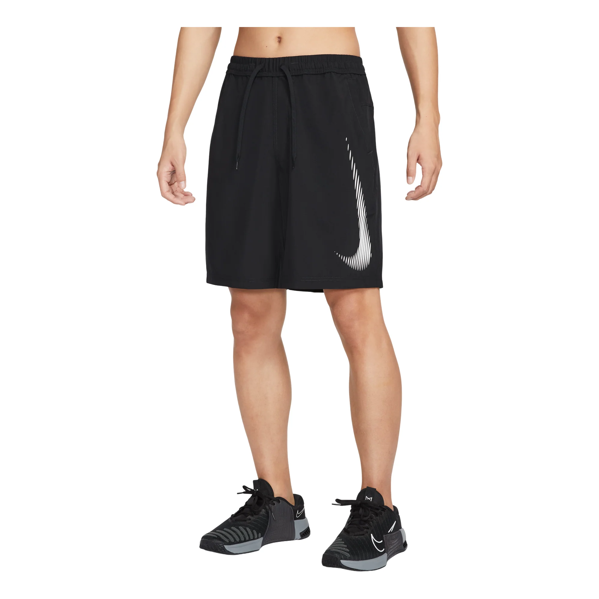 Nike Form Dri-FIT 9 Inch Unlined Versatile Shorts Asia Sizing 'Black White' HJ4046-010