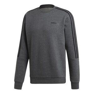 adidas M CREW 3S Side Stripe Round Neck Gray EI8995