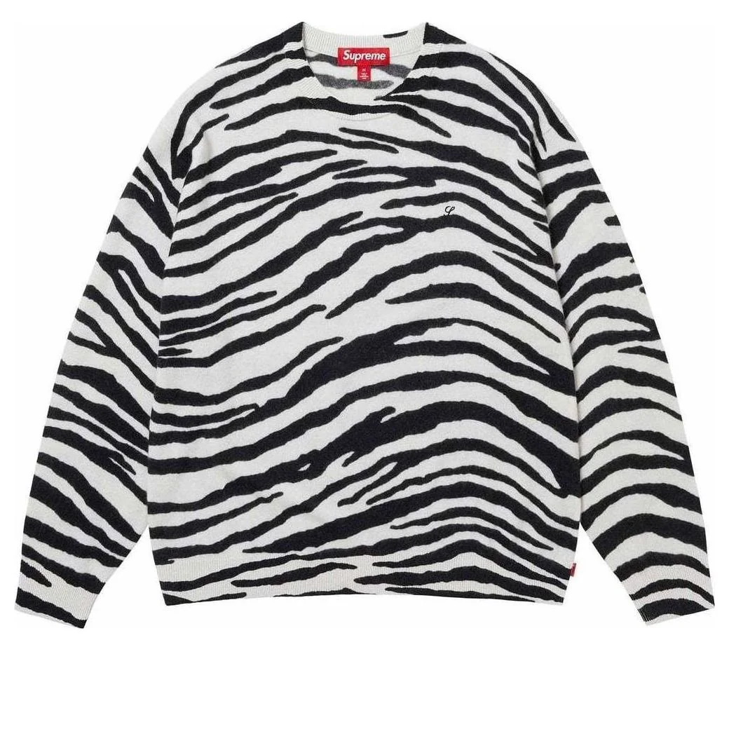 Supreme Cashmere Sweater 'White Black' SUP-SS24-033