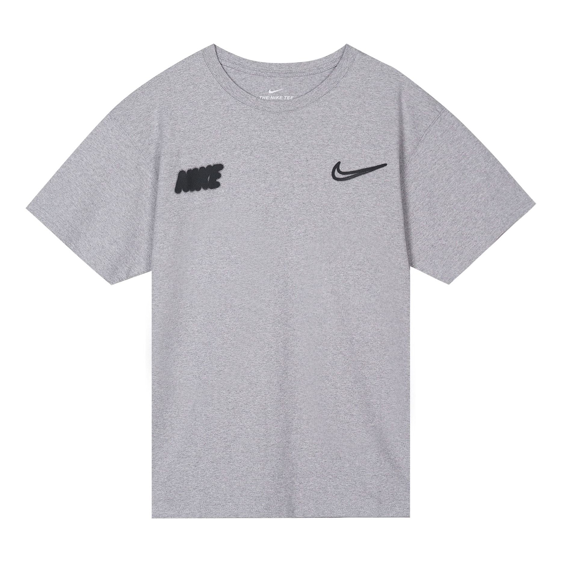 Nike Alphabet Logo Graffiti Round Neck Short Sleeve Gray CW5583-902