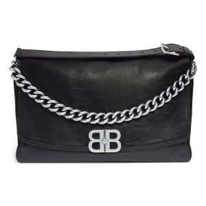 (WMNS) Balenciaga Bb Soft Large Flap Bag 'Black' 7484882AAI41000