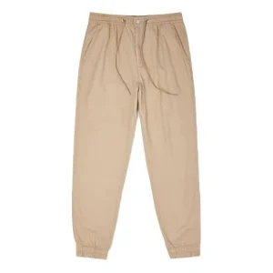 Men's Converse Solid Color Woven Casual Cargo Bundle Feet Long Pants/Trousers Khaki 10021639-A04