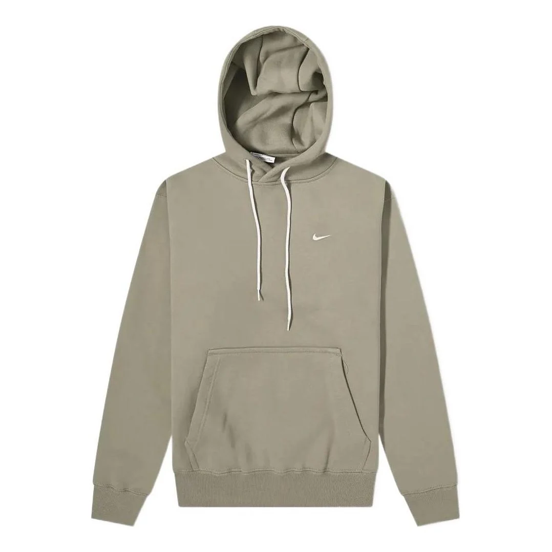 Men's Nike Small Logo Loose Long Sleeves Pullover Hooded Sports Gray White CV0552-320