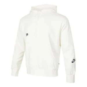 Nike Giannis Logo Printing Drawstring Hoodie 'White Navy' DQ5650-133