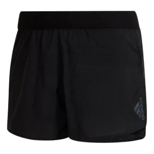 Men's adidas Solid Color logo Printing Casual Shorts Black HA3690