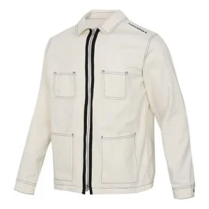 Converse Pocket Woven Long Sleeves Jacket Asia Sizing 'White' 10020896-A04