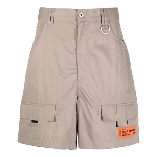 HERON PRESTON SS21 Spray Cotton Shorts 'Khaki' HMCB005R21FAB0016100