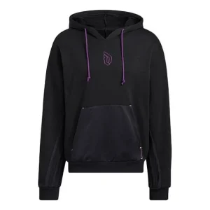 adidas Dame 8 Inn Hdy Basketball Sports Hooded Pullover Long Sleeves Black HE5464