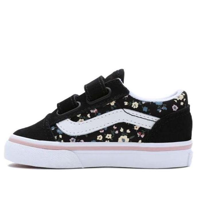 (TD) Vans Old Skool Floral Shoes 'Black White' VN0A38JNBOQ