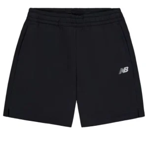 (WMNS) New Balance NB Logo Cotton Short Asia Sizing 'Black' AWS42301-BK