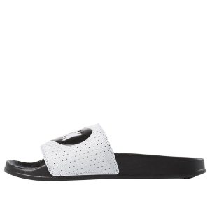 Reebok Classic Slide Soft Sole Cozy Flat Heel Sports Slippers Black White EF8149