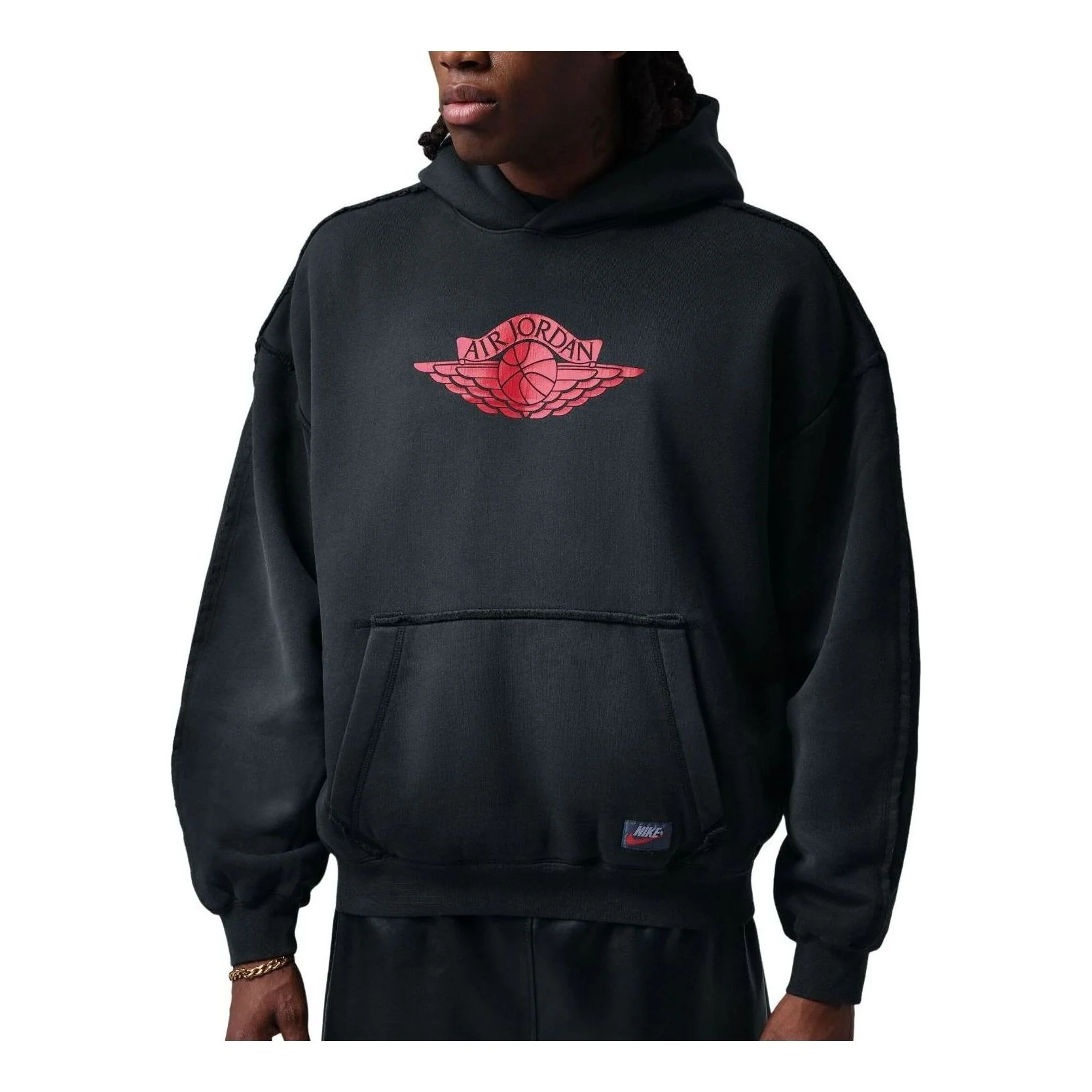 Jordan Flight Wings Fleece Hoodie 'Black University Red' IM9191-010
