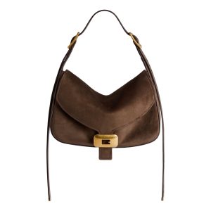 (WMNS) Balenciaga Clicca Shoulder Bag Medium 'Muscade' 8686722ACJ82255