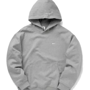 Nike Sportswear Solo Swoosh Fleece Pullover Hoodie 'Grey' FN3348-063