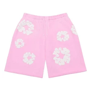 Denim Tears The Cotton Wreath Sweat Shorts 'Powder Pink' FW24BRS0011
