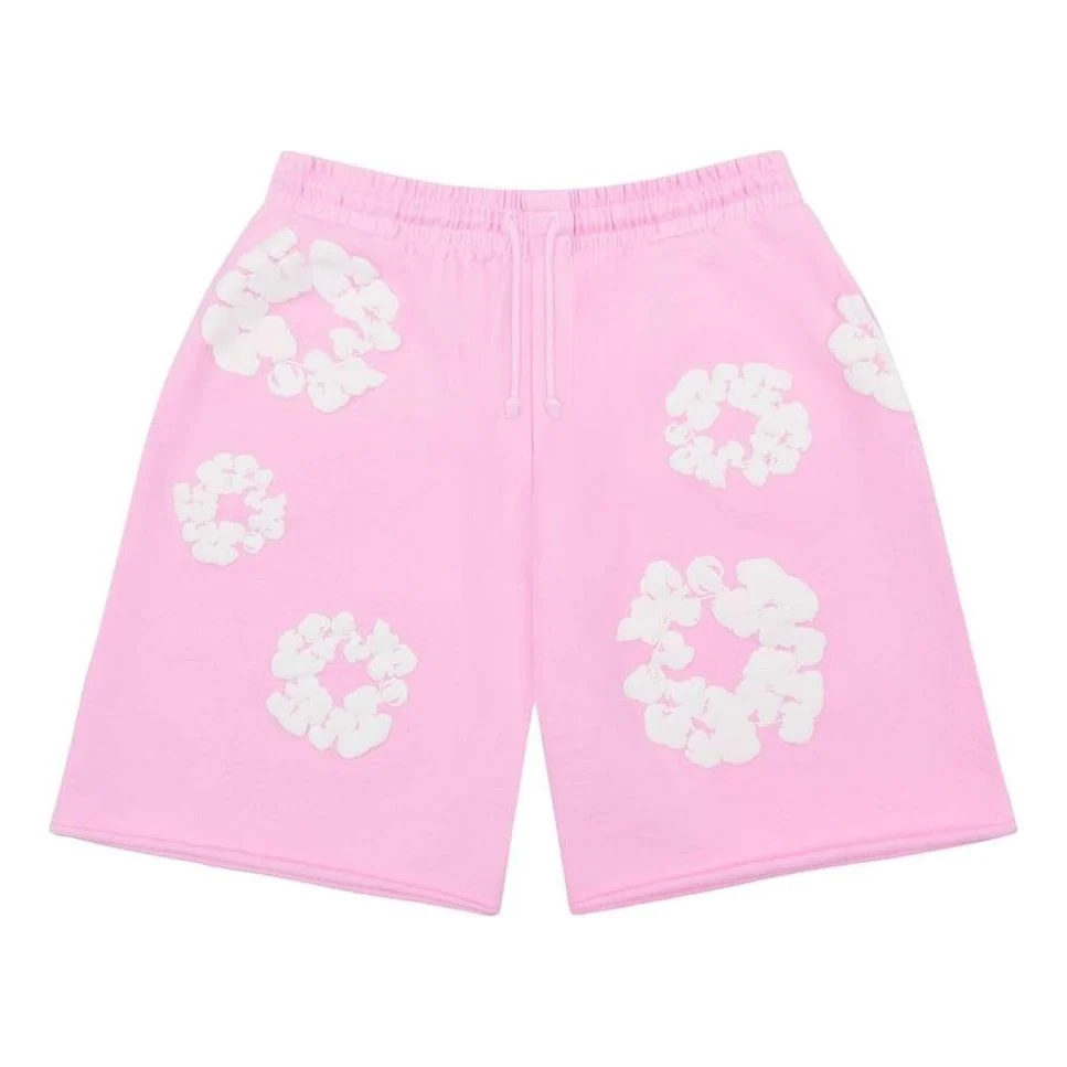 Denim Tears The Cotton Wreath Sweat Shorts 'Powder Pink' FW24BRS0011