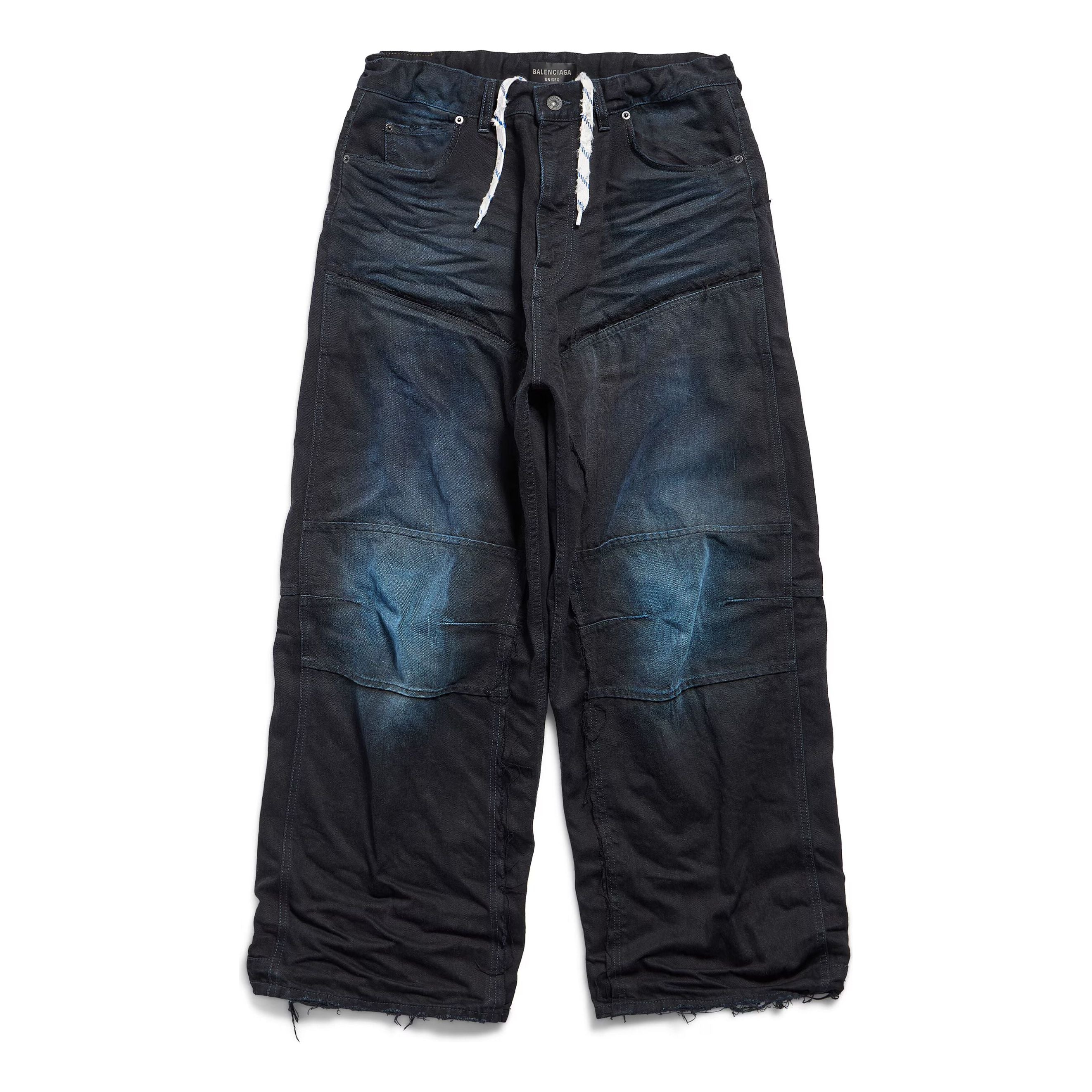 Balenciaga Double Knee Pants 'Dark Blue' 809444TRW587150