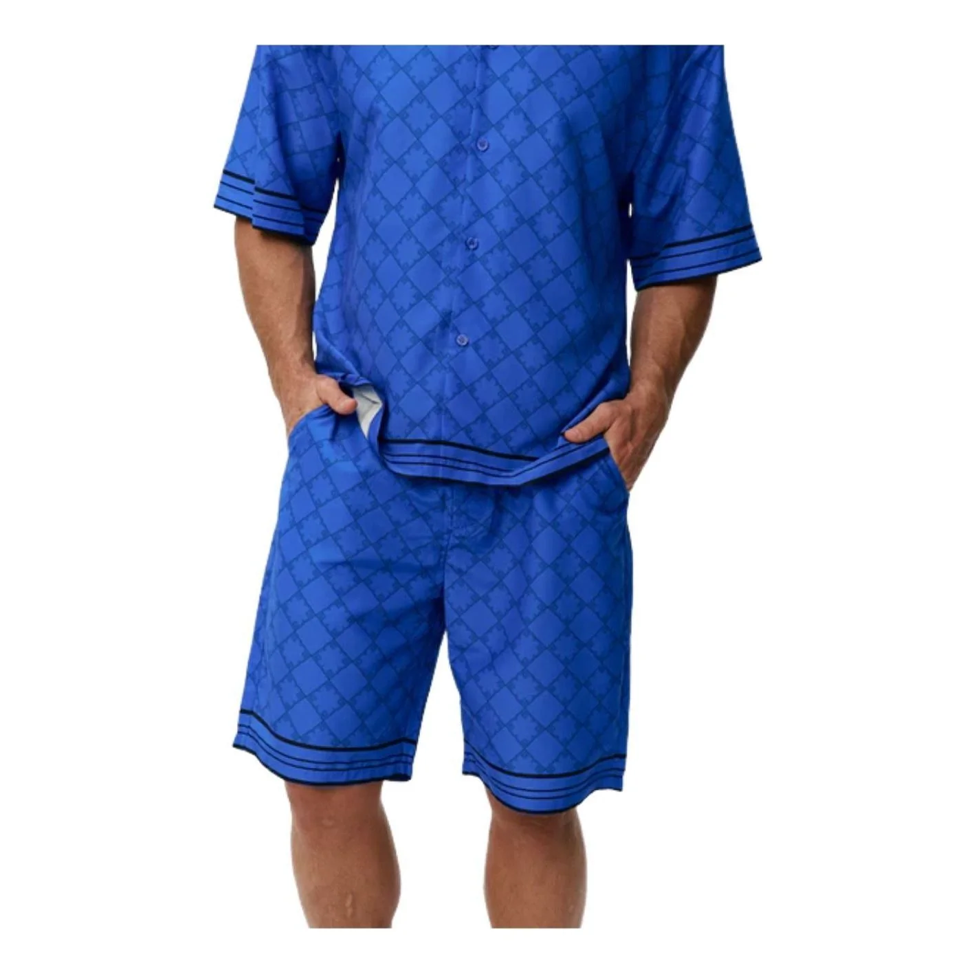 House of Cenmar Cotton Shorts 'Blue' HOC-F0042
