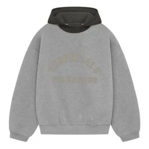 Fear of God Essentials SS24 Nylon Fleece Hoodie 'Dark Heather' 202SP244313F