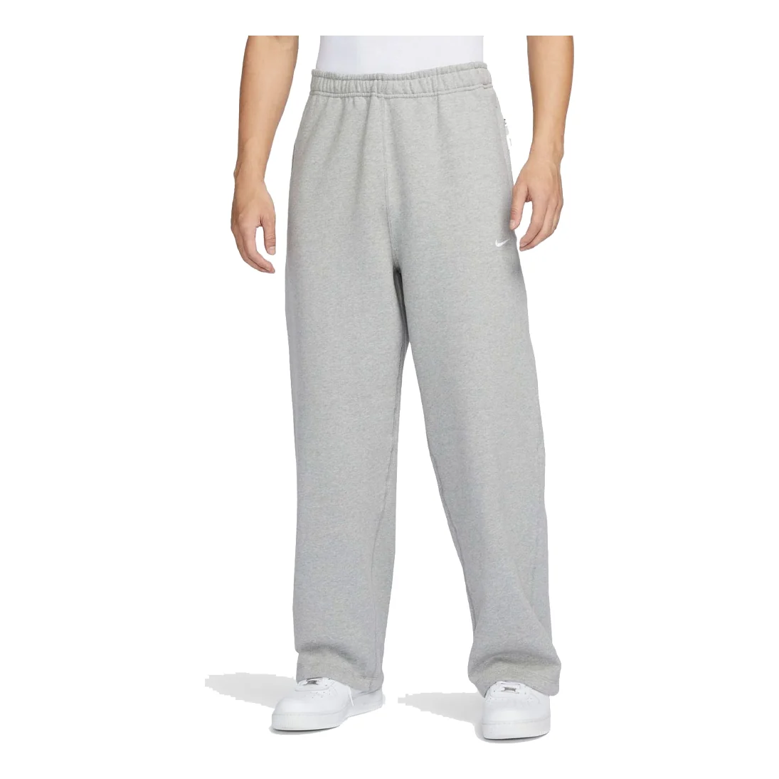 Nike Sportswear Swoosh Open-Hem Sweatpants Asia Sizing 'Grey' FN3343-063