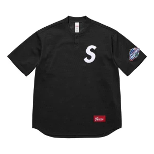 Supreme S Logo Baseball Henley 'Black' SS25KN95-BLACK