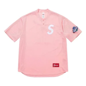 Supreme S Logo Baseball Henley 'Pink' SS25KN95-PINK