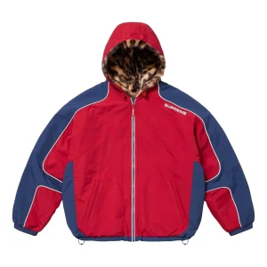 Supreme Faux Fur Reversible Hooded Track Jacket 'Red' SS25J67-RED