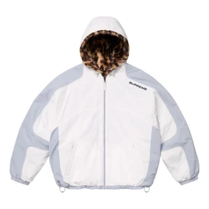 Supreme Faux Fur Reversible Hooded Track Jacket 'White' SS25J67-WHITE