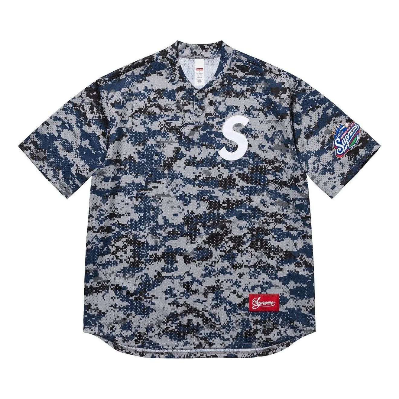 Supreme S Logo Baseball Henley 'Digi Camo' SS25KN95-DIGI-CAMO