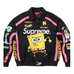 Supreme x Spongebob Squarepants x Jeff Hamilton Racing Jacket 'Black' SS25J81-BLACK