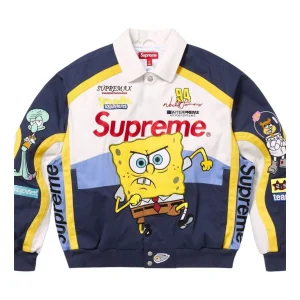 Supreme x Spongebob Squarepants x Jeff Hamilton Racing Jacket 'White' SS25J81-WHITE