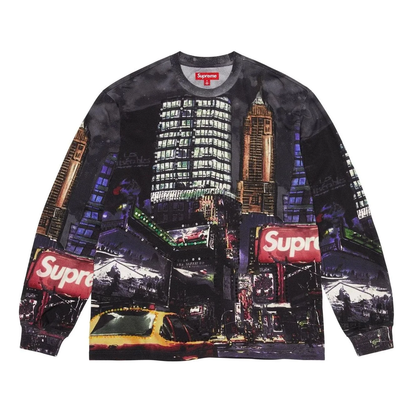Supreme Skyline Sequin Long-Sleeve T-Shirt 'Night' SS25KN56-NIGHT