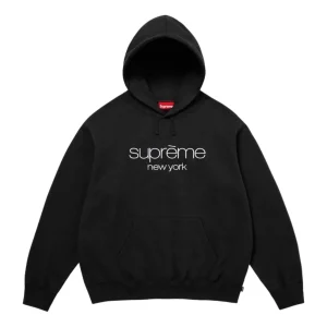 Supreme SS26 Classic Logo Hooded Sweatshirt 'Black' SUP-SS26-051-BLK