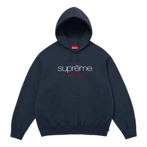 Supreme SS26 Classic Logo Hooded Sweatshirt 'Navy' SUP-SS26-051-NVY