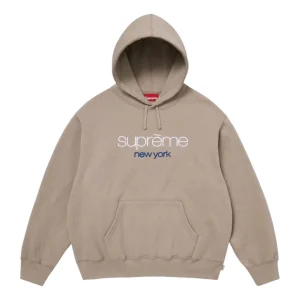 Supreme SS26 Classic Logo Hooded Sweatshirt 'Taupe' SUP-SS26-051-TAP