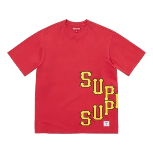 Supreme SS26 Cracked Spellout S/S T-Shirt 'Red' SUP-SS26-060-RED