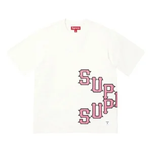 Supreme SS26 Cracked Spellout S/S T-Shirt 'White' SUP-SS26-060-WHT