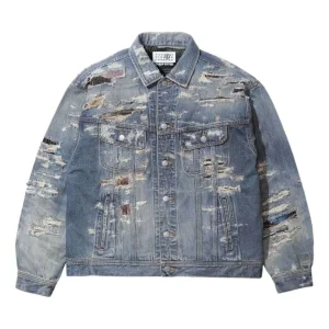 Supreme x MM6 Maison Margiela Distressed Selvedge Denim Trucker Jacket 'Washed Indigo' SUP-SS26-106-IDG