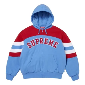 Supreme SS26 Filled Zip Up Hooded Sweatshirt 'Light Blue' SUP-SS26-018-LHTBLU
