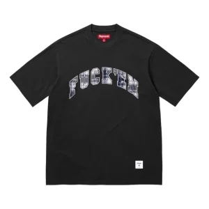 Supreme SS26 Fuck Em Plaid S/S T-Shirt 'Black' SUP-SS26-194-BLK