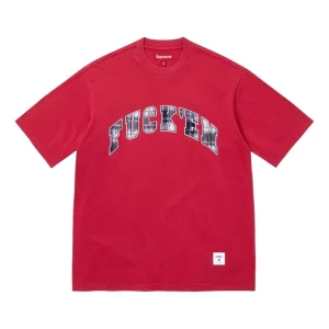 Supreme SS26 Fuck Em Plaid S/S T-Shirt 'Red' SUP-SS26-194-RED