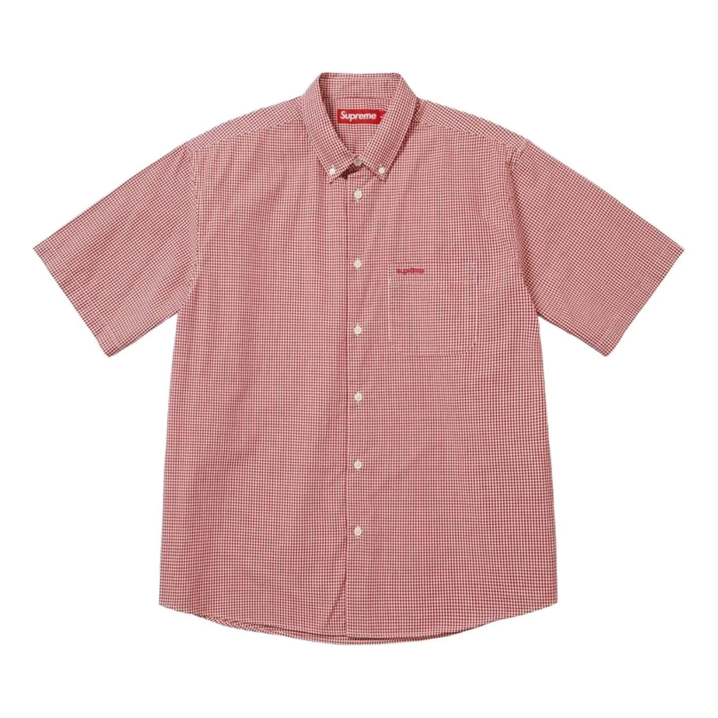 Supreme SS26 Gingham S/S Shirt 'Red' SUP-SS26-356-RED