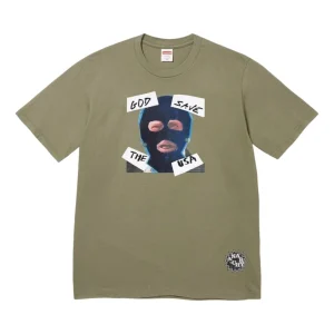 Supreme SS26 God Save Us T-Shirt 'Light Olive' SUP-SS26-162-OLV